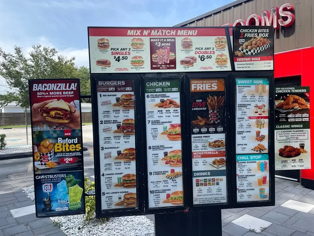 digital drive thru menu board